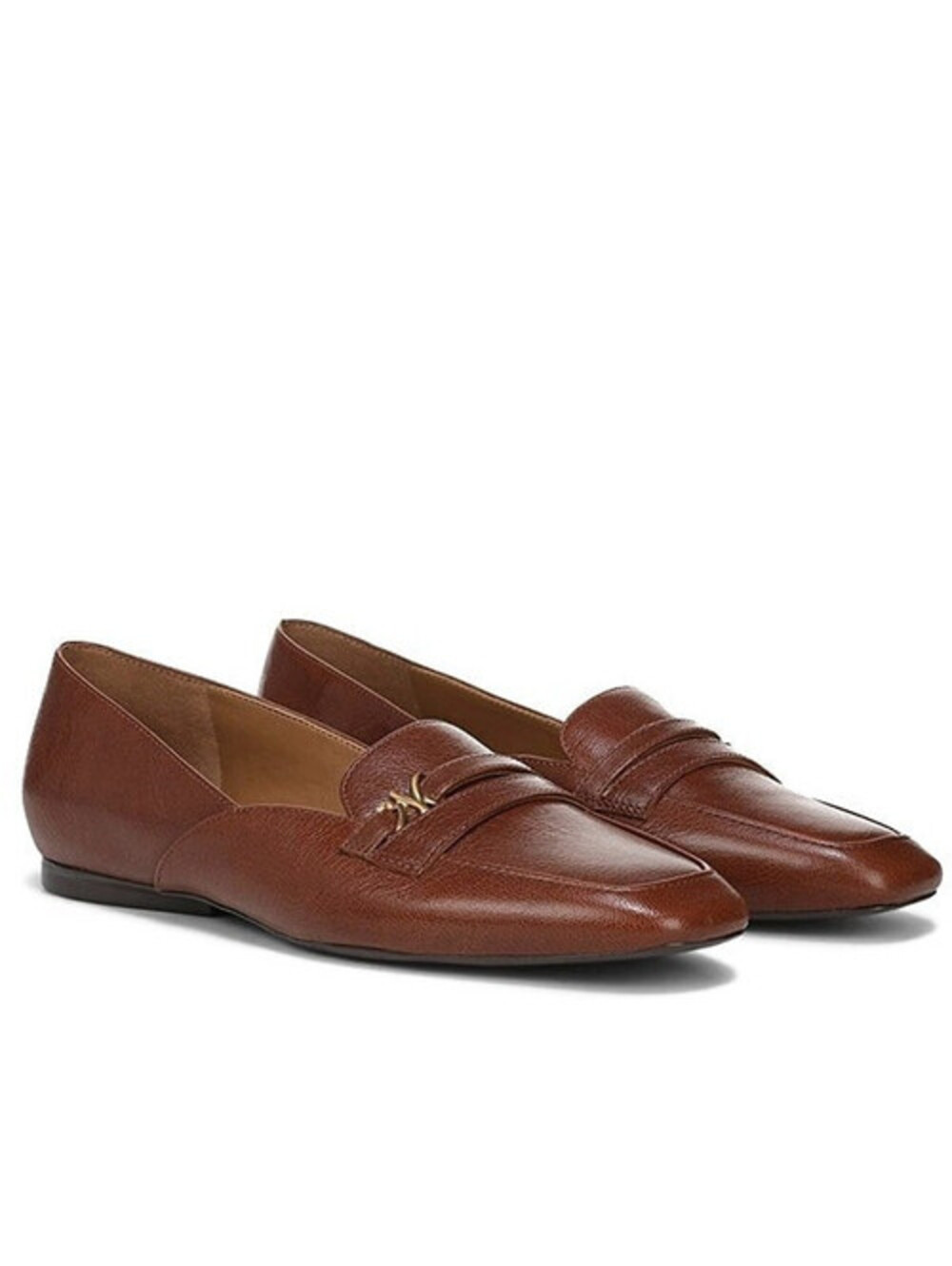 135$ Naturalizer Create Flat Laofer Shoes Caramel Leather Women's Size 10 Brown